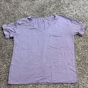 Kyte BABY Taro V-Neck Short Sleeve Top